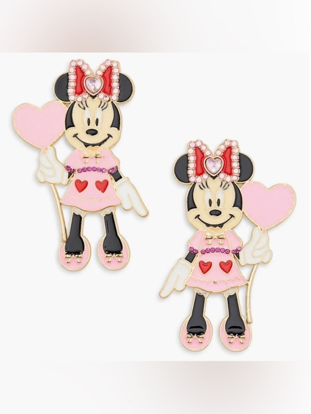 NIP Disney X BaubleBar Minnie Heart Earrings $68 MSRP